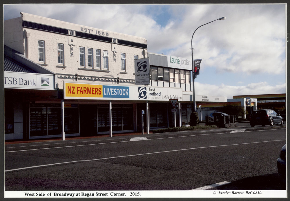 West Side Broadway at Regan Street Corner