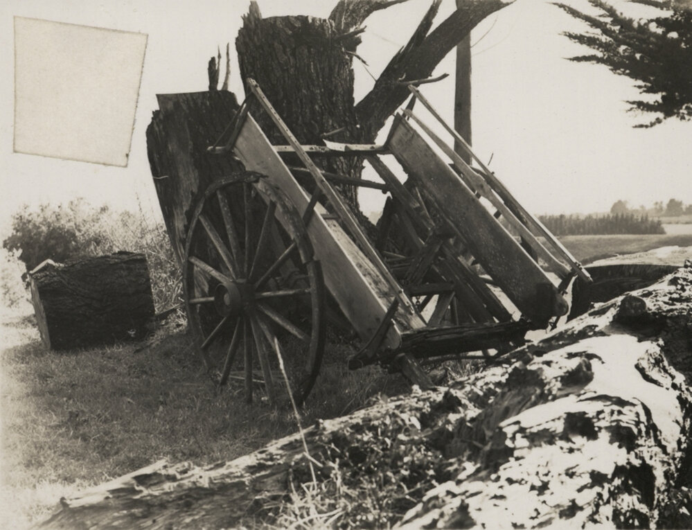 Farm equipment, cart for hauling grain.