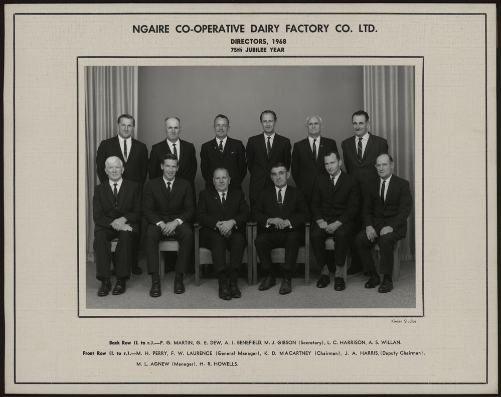 Ngaire Co-Operative Dairy Factory Co. Ltd Directiors, 1968