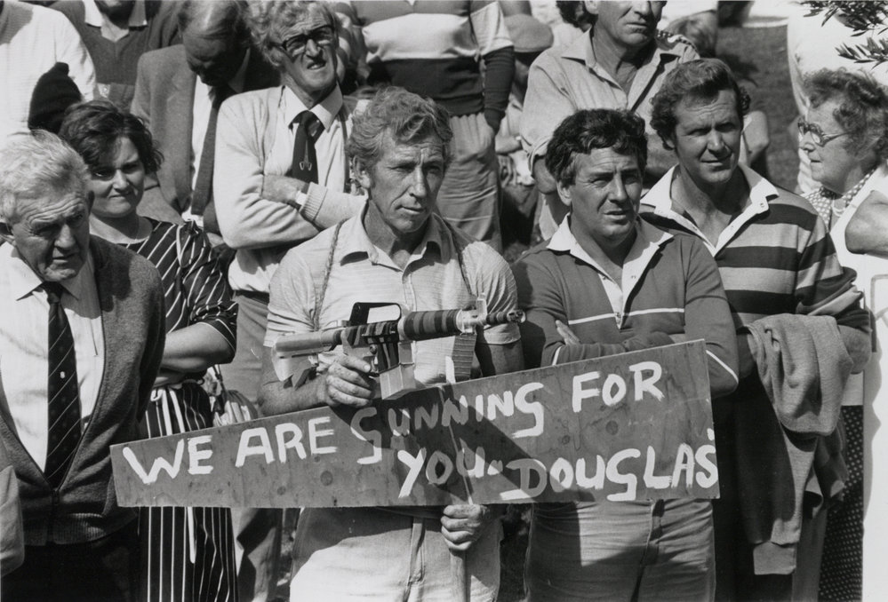 Simmering anger at a mass march in New Plymouth by Taranaki farmers.