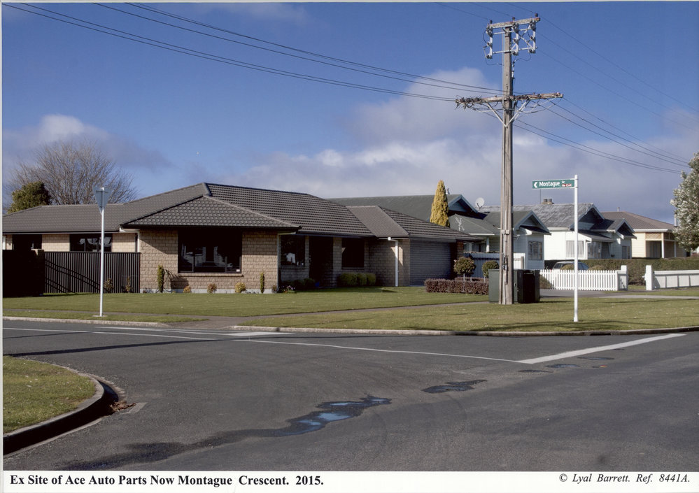 Ex site of Ace Auto Parts, now Montague Crescent, 2015