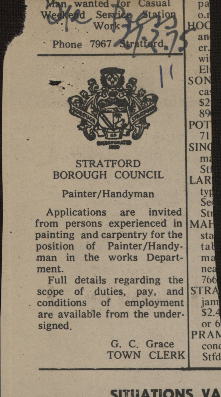 Advertisement - Stratford Borough Council 
