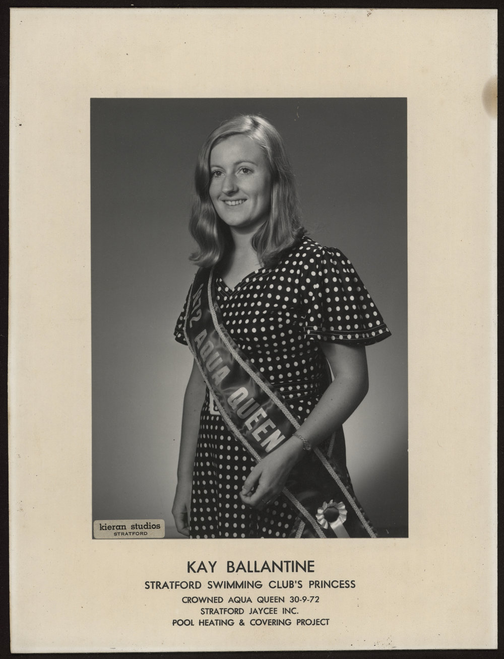 Kay Ballantine, Stratford Swimming Club's Princess 