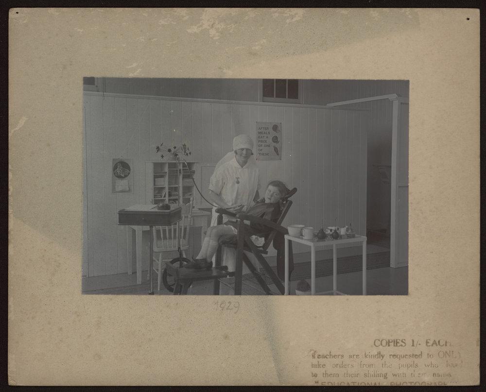 School Dental Nurse and Pupil.