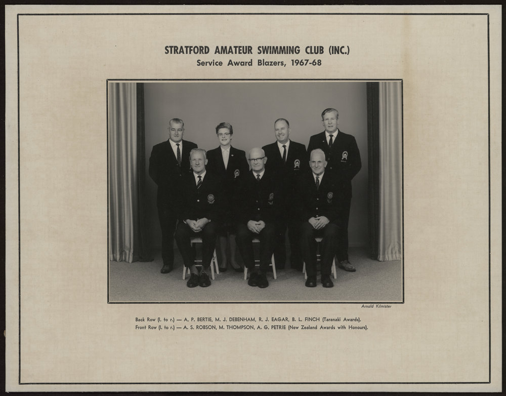 Stratford Amateur Swimming Club, Service Award Blazers, 1967- 68