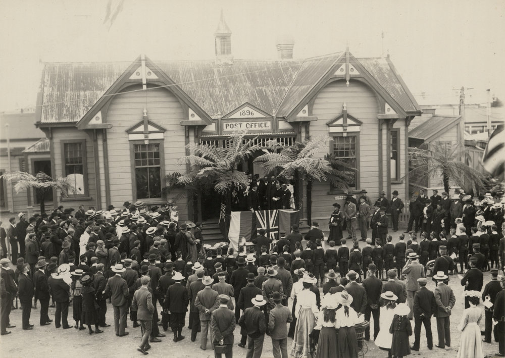 Ceremony outside Post Office 