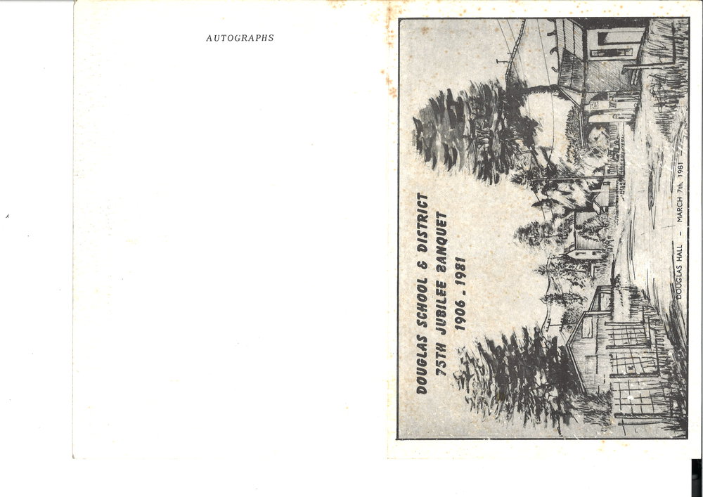 Douglas School Jubilee Menu (front)