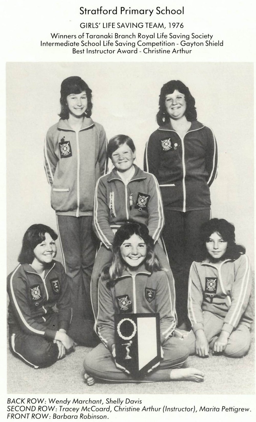 Stratford Primary School Girls' Lifesaving Team, 1976 