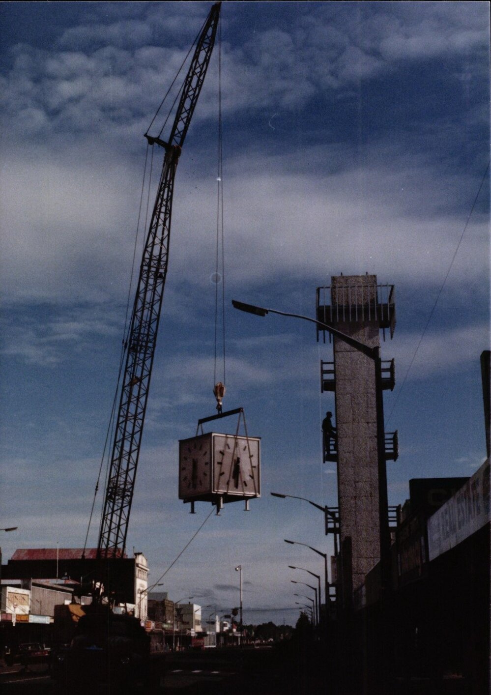 Clock Being Removed from Old Clock Tower