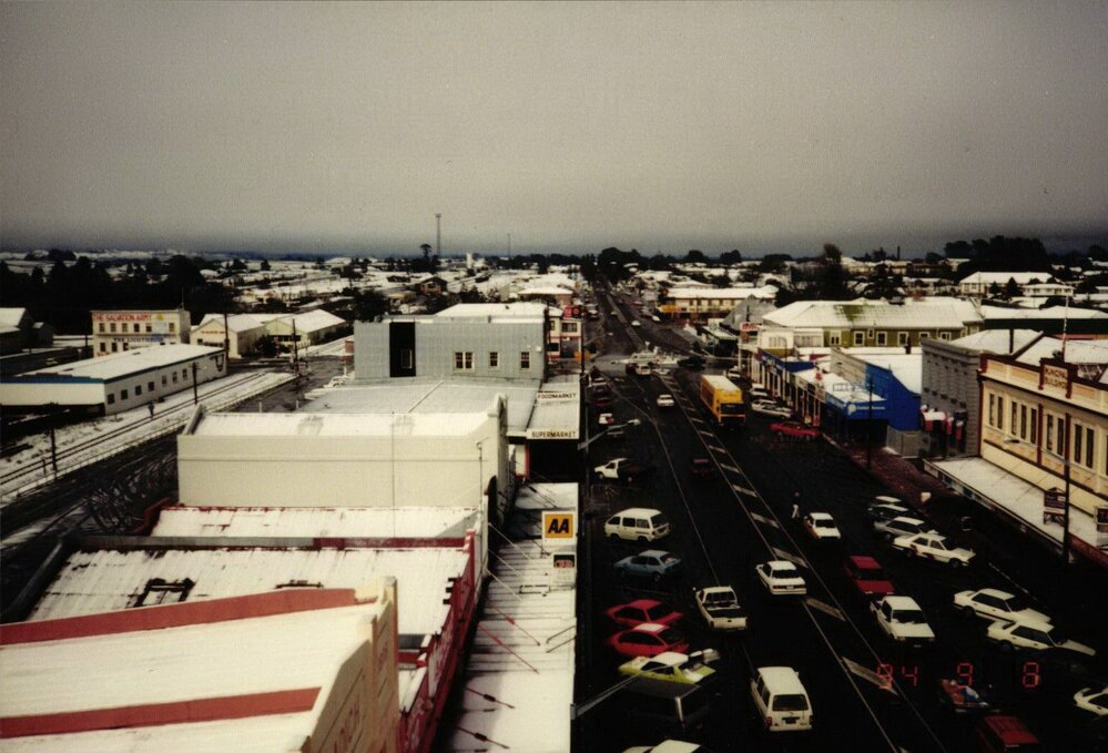 Broadway after a fall of snow