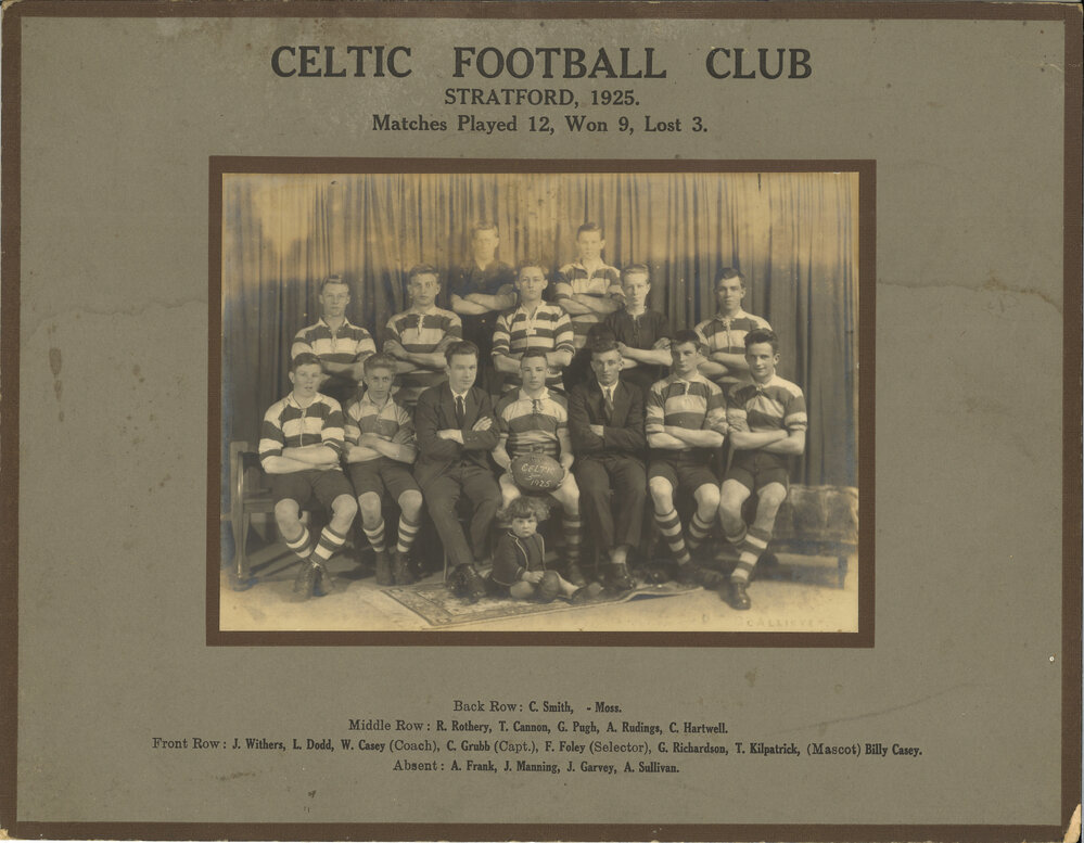 Celtic Football Club Stratford 1925