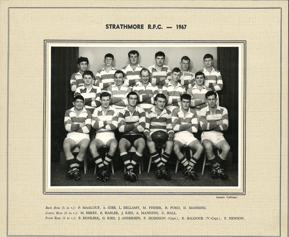 Strathmore Rugby Football Club 1967