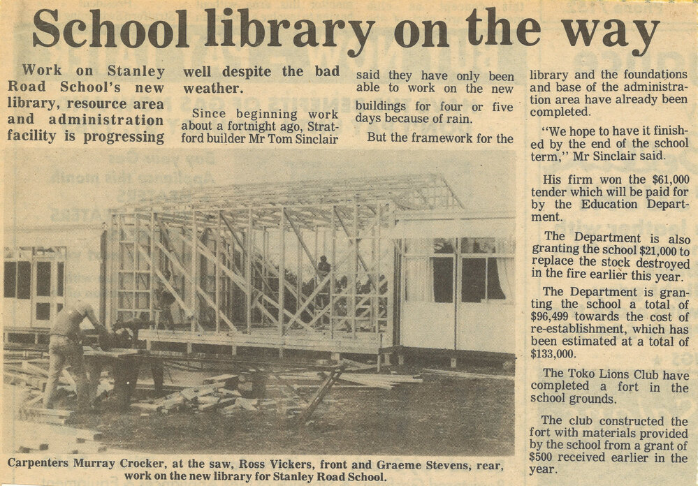 Stanley Road School New Library 1984