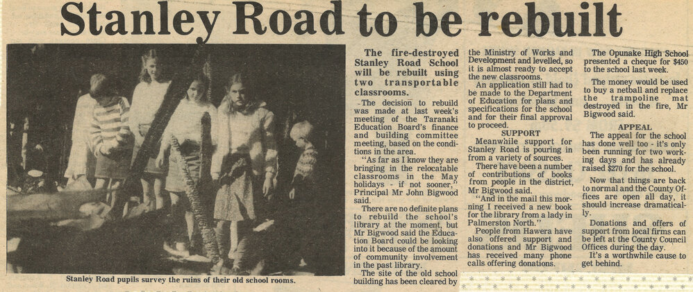 Stanley Road School Fire 1984