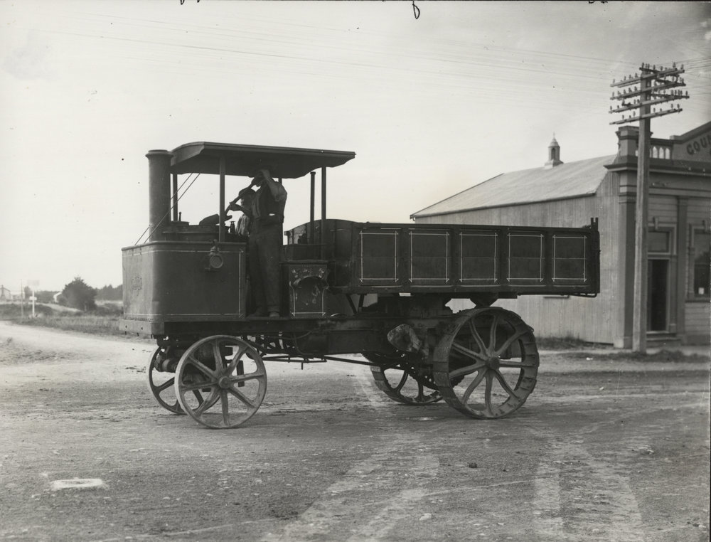 An early Council steam wagon, the Foden