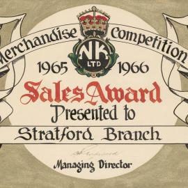 Merchandise Competition / Sales Award 1965-1966