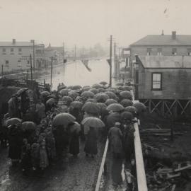 Laying the foundation stone of the Patea bridge on Broadway 