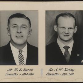 Mr W. S Harris, Committee 1954 -1963 and Mr A. W. Kirby Committee 1956-1961