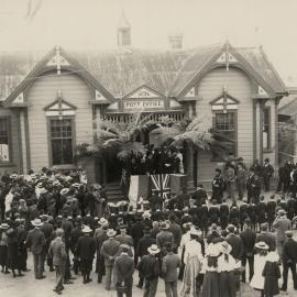Ceremony outside Post Office 