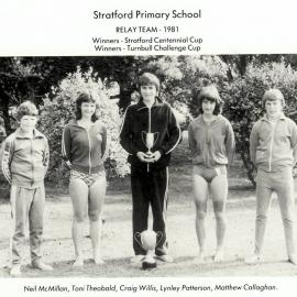 Stratford Primary School Turnbull Cup relay team 1981