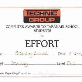 Stanley School Computer Awards - 1989