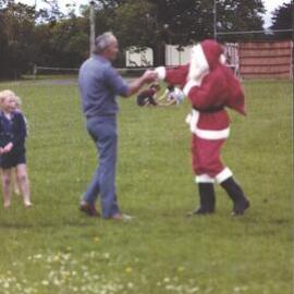 Stanley School - Father Christmas arrives by helicopter - 1984