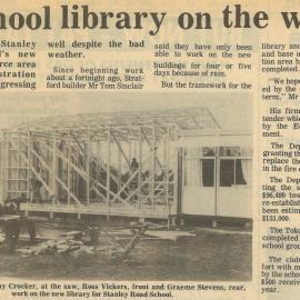 Stanley Road School New Library 1984