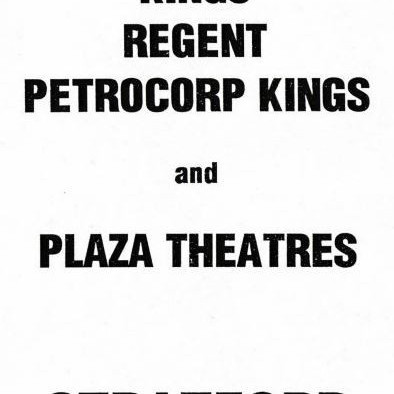 Kings Regent Petrocorp Kings and Plaza Theatres Stratford