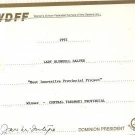 Taranaki WDFF 1990 - 2003