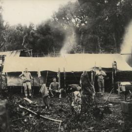 An early bush felling camp near Stratford 