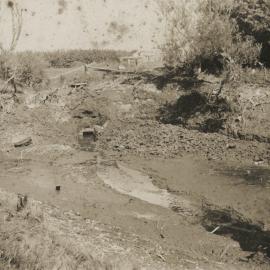 Water outlet into dried up river.