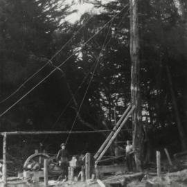 Oil drilling at McGregor's, Prospect Road, Whangamōmona