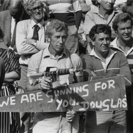 Simmering anger at a mass march in New Plymouth by Taranaki farmers.