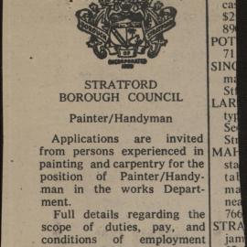 Advertisement - Stratford Borough Council 