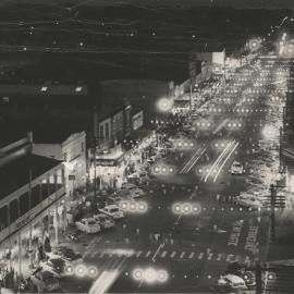 Broadway at night, date unknown. 