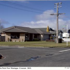 Ex site of Ace Auto Parts, now Montague Crescent, 2015