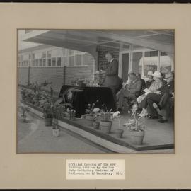 Official opening of new railway station, 1961