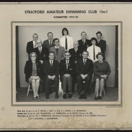 Stratford Swimming Club Committee, 1971/1972