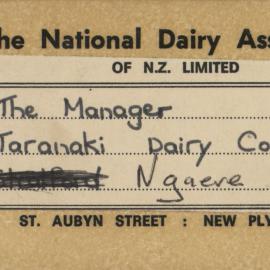 National Dairy Association tag 