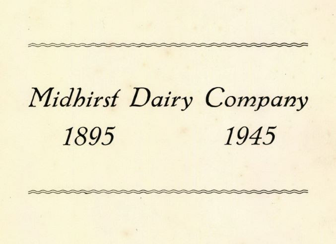 Midhirst Dairy Company Golden Jubilee - 1895-1945