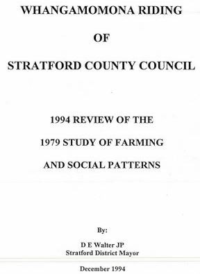 1994 Review of Farming and Social Patterns in the Whangamomona Riding - David Walter
